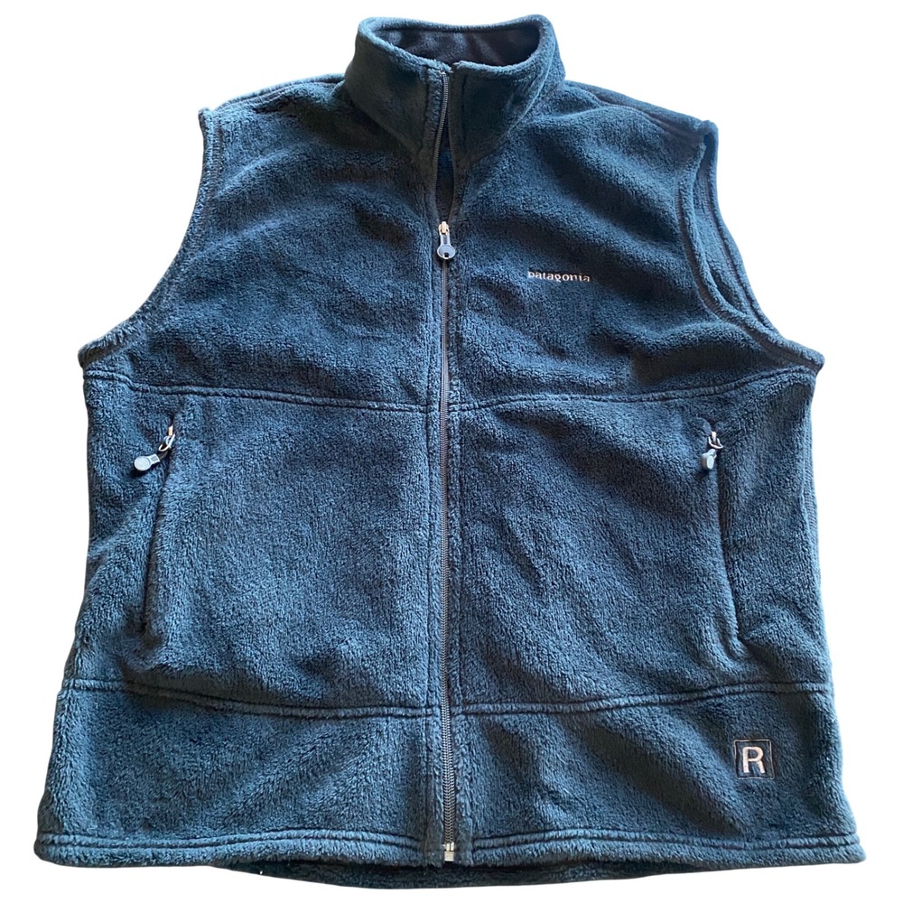 Patagonia Vest Large Mens R2 Regulator Synchilla Fleece Black Gorpcore outdoor